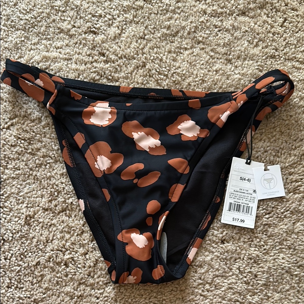 Elegant Black and Brown Bikini with Bold leopard  Design